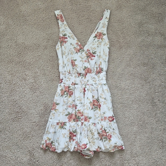 American Eagle Floral Print Romper Size Xs - Picture 1 of 6